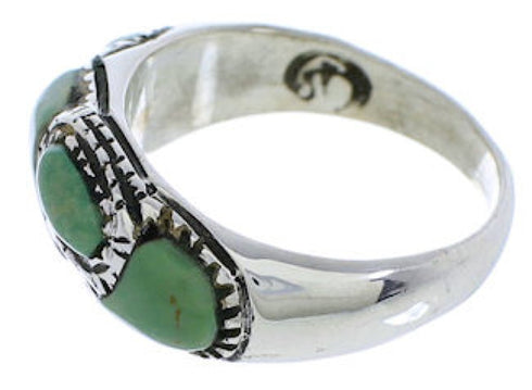 Sterling Silver Turquoise Southwest Ring Size 7-1/4 JX37414